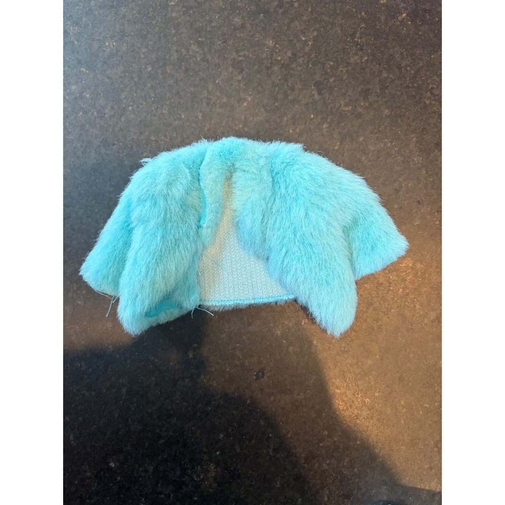 Vintage Blue Fur Jacket for Barbie Dol 90's y2k
